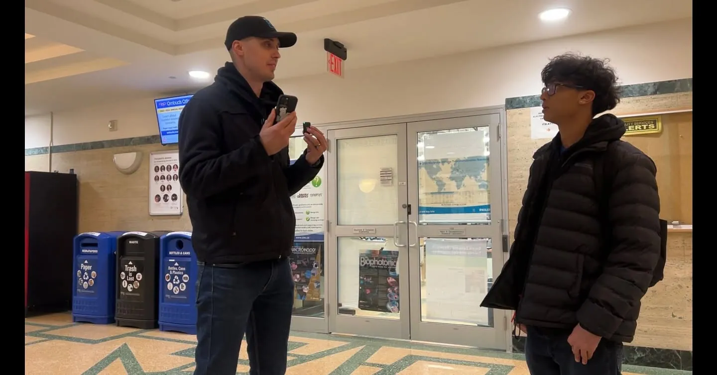 A one-on-one conversation about faith during a ministry outreach